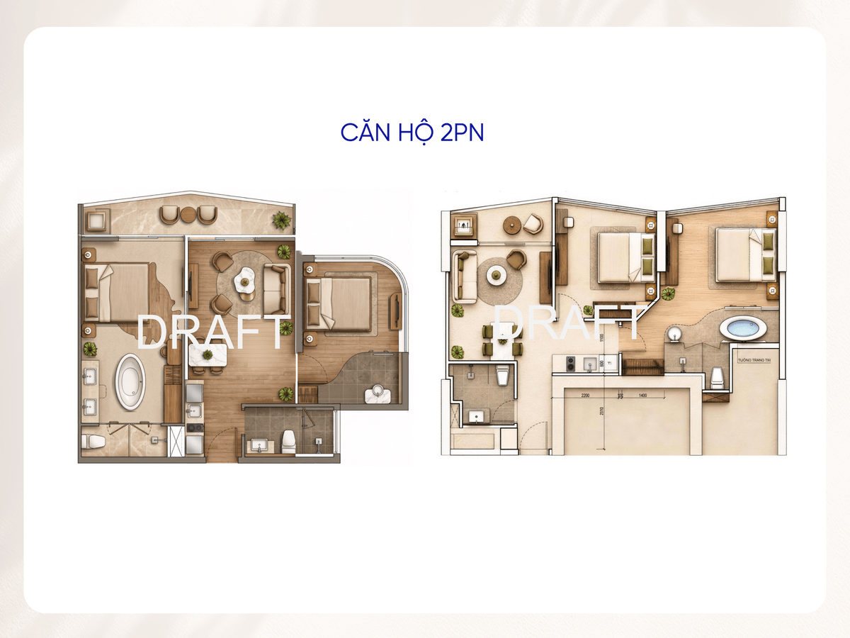 Layout thiết kế căn 2PN